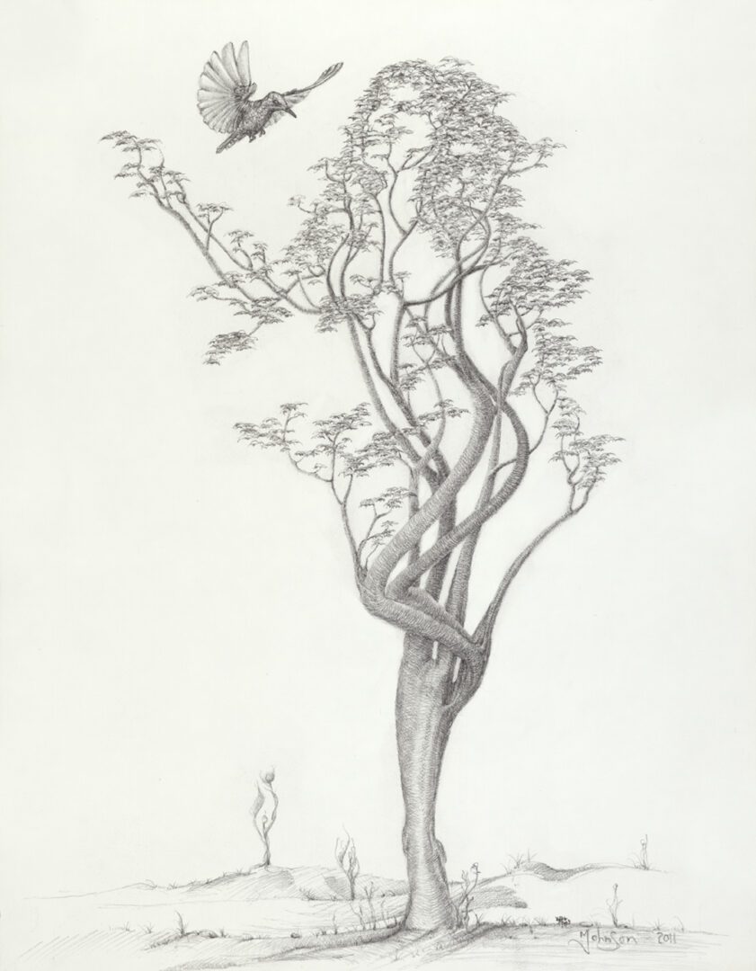 Mark Johnson_Tree Dancer in Flight 14x18