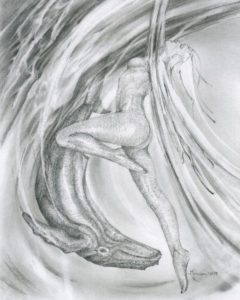 Deep Weaver Rising - 2018 8” x 10” graphite