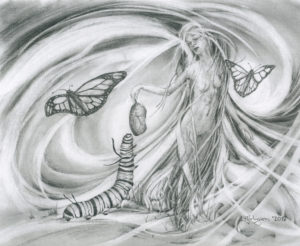 2018 -10" x 8" pencil & graphite powder
