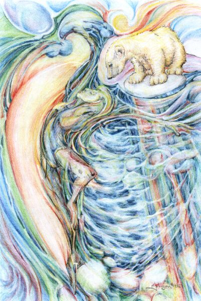 Polar *sold ; colour pencil and micron pen