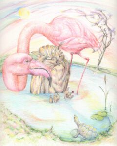 Ponding *commission ; colour pencil and pencil 8"x10"