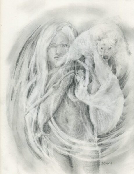 Dancing with Space / Playing with Intersection ; pencil & graphite