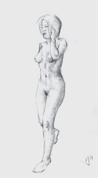 figure drawing, pencil