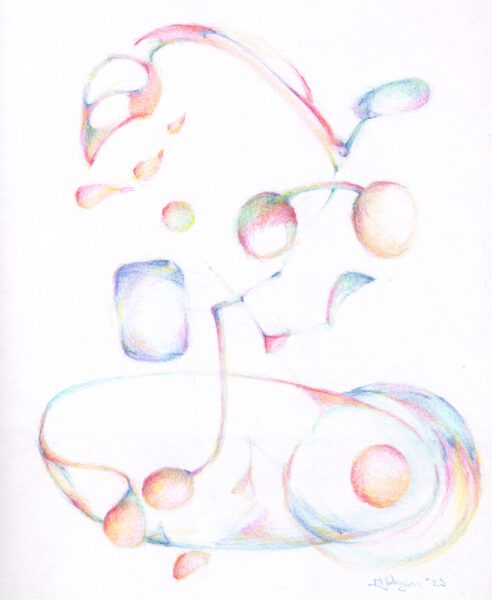 Shape play, a sketchbook automatic drawing.