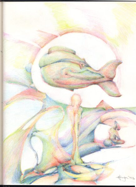 A whimsy. A drawing. Sketchbook play.